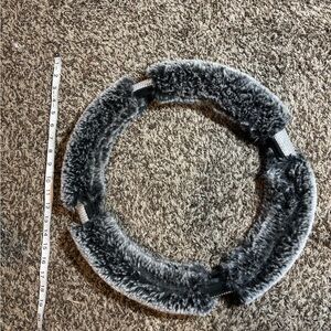 Elegant Charcoal Faux fur steering wheel